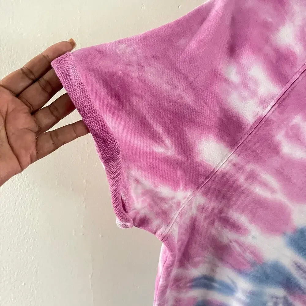 Gap Kids Girls XXL Tie Dye Sweatshirt Dress Pink Blue Casual Boho Sporty